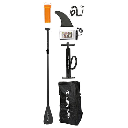 TELESPORT Paddle Boards Inflatable Paddleboard with Accessories, Black