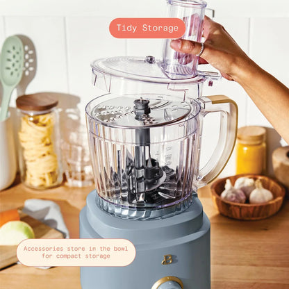 Beautiful 10-Cup Food Processor with Accessories, White Icing by Drew Barrymore