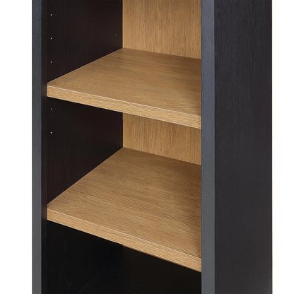 Better Homes & Gardens Juliet Narrow Arch Bookcase, Rich Black and Light Honey