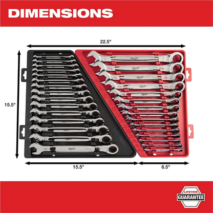 Milwaukee 48-22-9416 15pc Ratcheting Combination Wrench Set - SAE