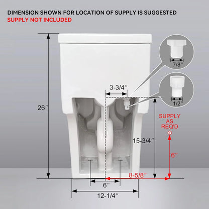 HOROW Compact One Piece Toilet with Comfort Seat ADA Height 17.3" Elongated Dual Flush 0.8/1.28 GPF
