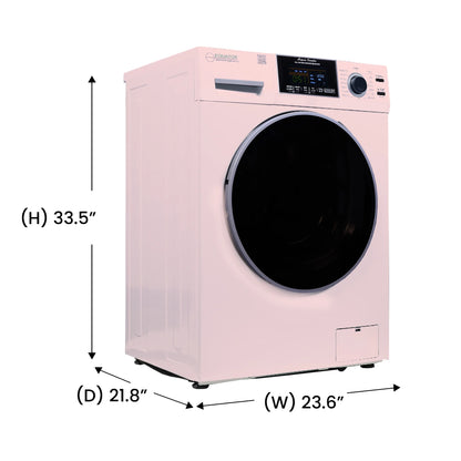 Equator All-in-One Washer Dryer VENTLESS/VENTED PET cycle 1.62cf/15lbs 110V in Pink