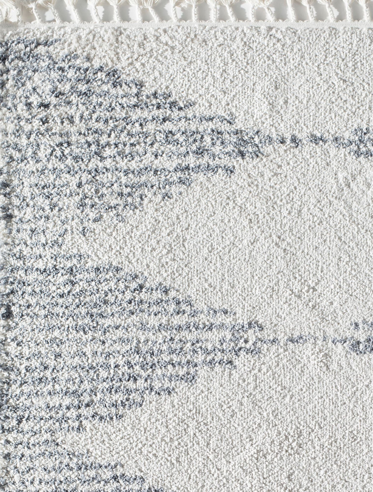 Rugs America Moon Collection MS30A Moroccan Tribal Heath White Area Rug, 8'0"x10'0"