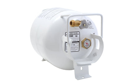 Flame King 20LB Empty Steel Horizontal Propane Tank Cylinder with OPD & Built-in Gauge