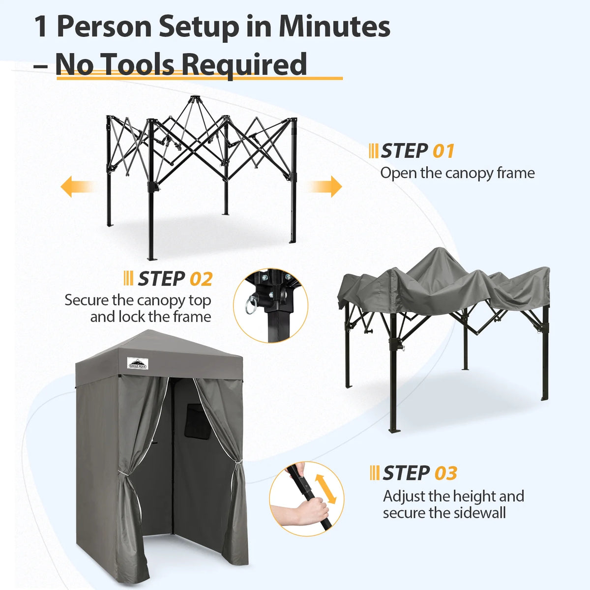 EAGLE PEAK Flex Ultra Compact 4 ft x 4 ft Pop-up Changing Room Canopy, Portable Privacy Cabana