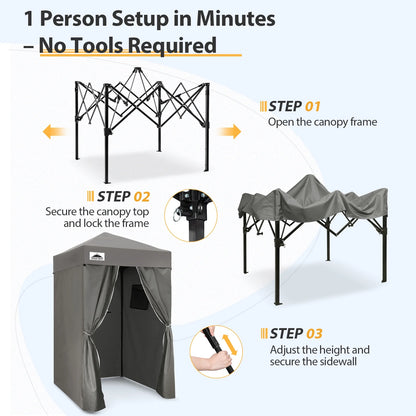 EAGLE PEAK Flex Ultra Compact 4 ft x 4 ft Pop-up Changing Room Canopy, Portable Privacy Cabana