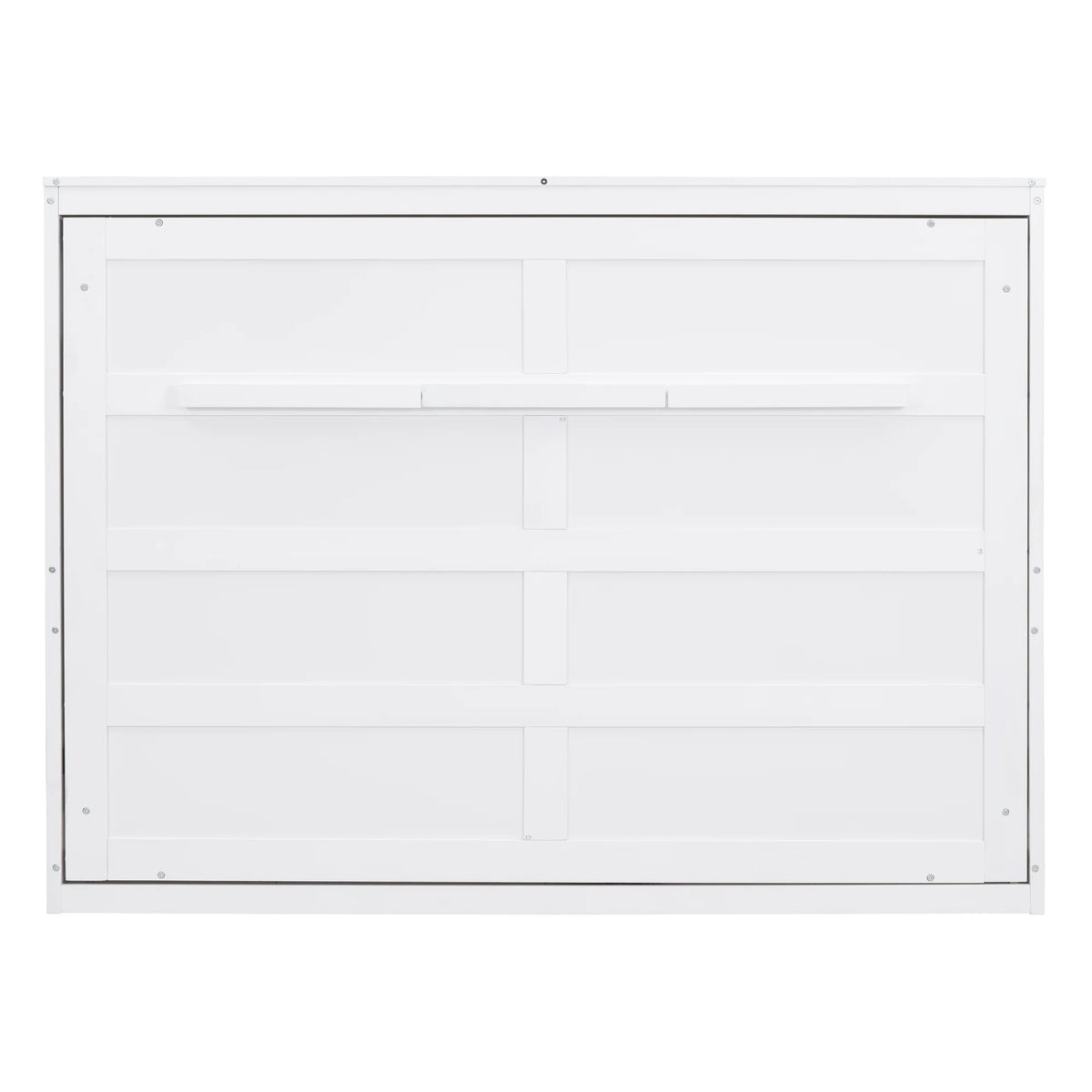 Harper & Bright Designs Full Size Murphy Bed Space-Saving Foldable Wooden Wall Bed with a Shelf for Guest Room Home Office, Gray