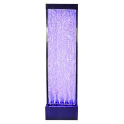 72'' Acrylic Bubble Fountain, Standing Bubble Panel, Color Lights/Remote Ctrl