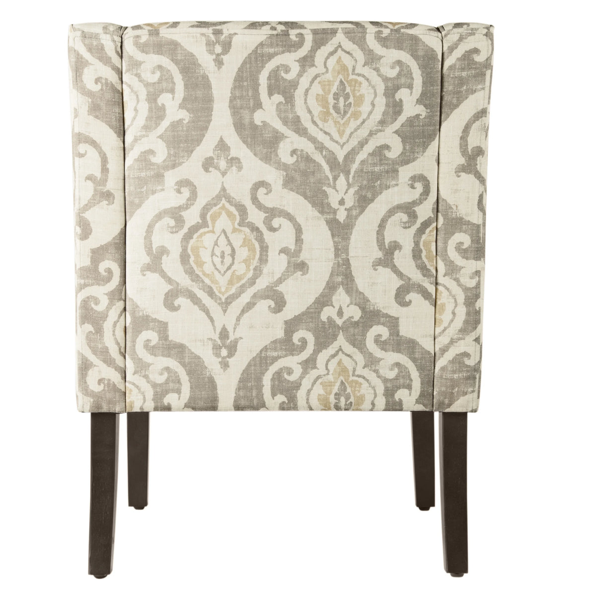HomePop Classic Swoop Accent Chair - Blue and White Damask