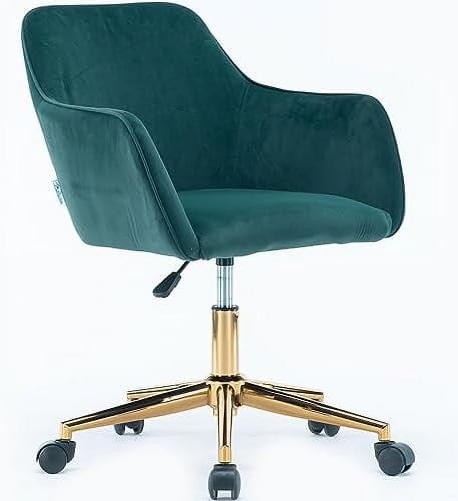 Modern Faux Fur Home Office Chair Height Adjustable, White Desk Chair Vanity Chair for Makeup Room, Rolling Desk Chairs with Wheels, Swivel Furry Cute Desk Chair for Teen Girls Women