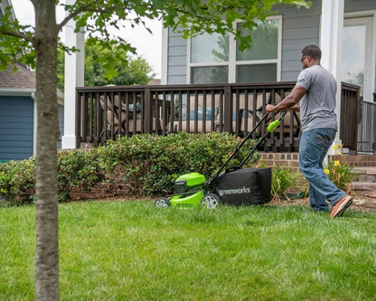 Greenworks 40V 21" Cordless Brushless Push Lawn Mower with (1) 4.0 Ah and (1) 2.0 Ah USB Batteries and Charger Included 2527302AZ