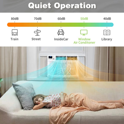 Ktaxon WiFi Enabled 8000 BTU Heat And Cool Window Air Conditioner With Wifi Controls