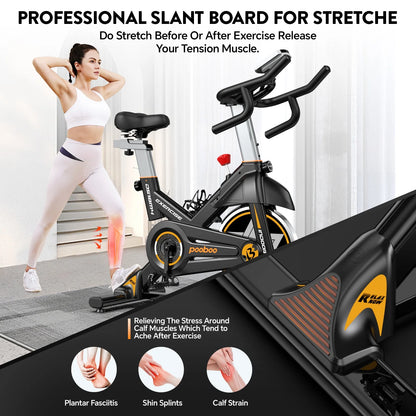 LNOW Commercial Built-in Bluetooth Fan Exercise Bike, Adjustable Air Resistance with Dual-Action Handlebars, Heavy Duty Indoor Cycling Bike for Home Gym Traininning, 350lbs Arm/Leg Cardio Workout