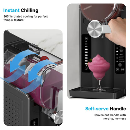 Flamemore Slushie Machine for Home with Self-Cleaning, No Ice Needed, 6 Preset Settings Frozen Drink Maker, 12h Delay Start, 200w
