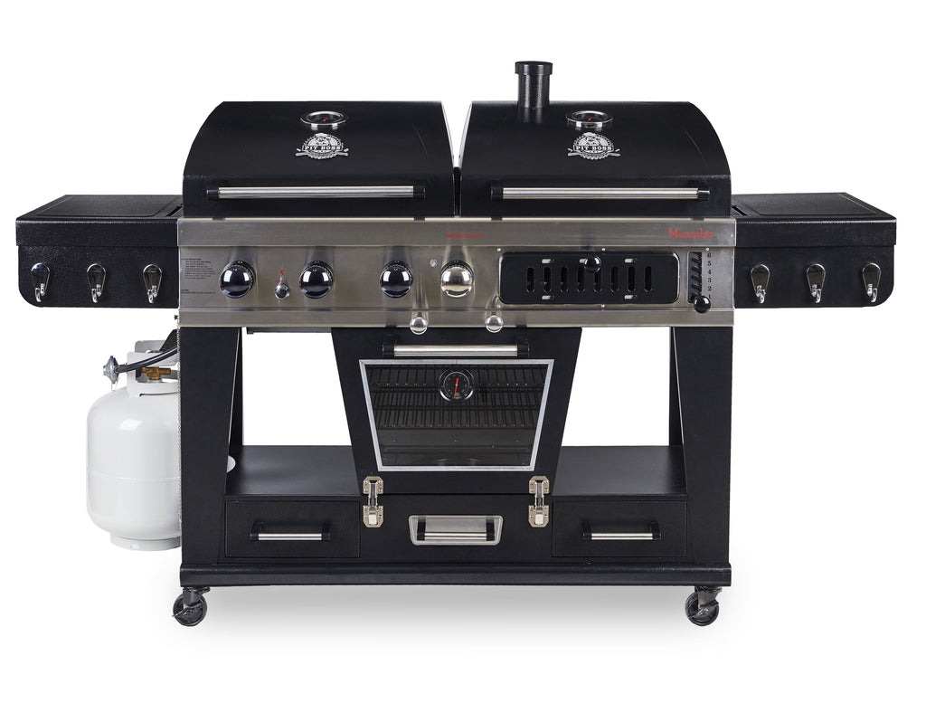 Pit Boss Memphis Ultimate Gas and Charcoal Combo Grill with Electric Smoker