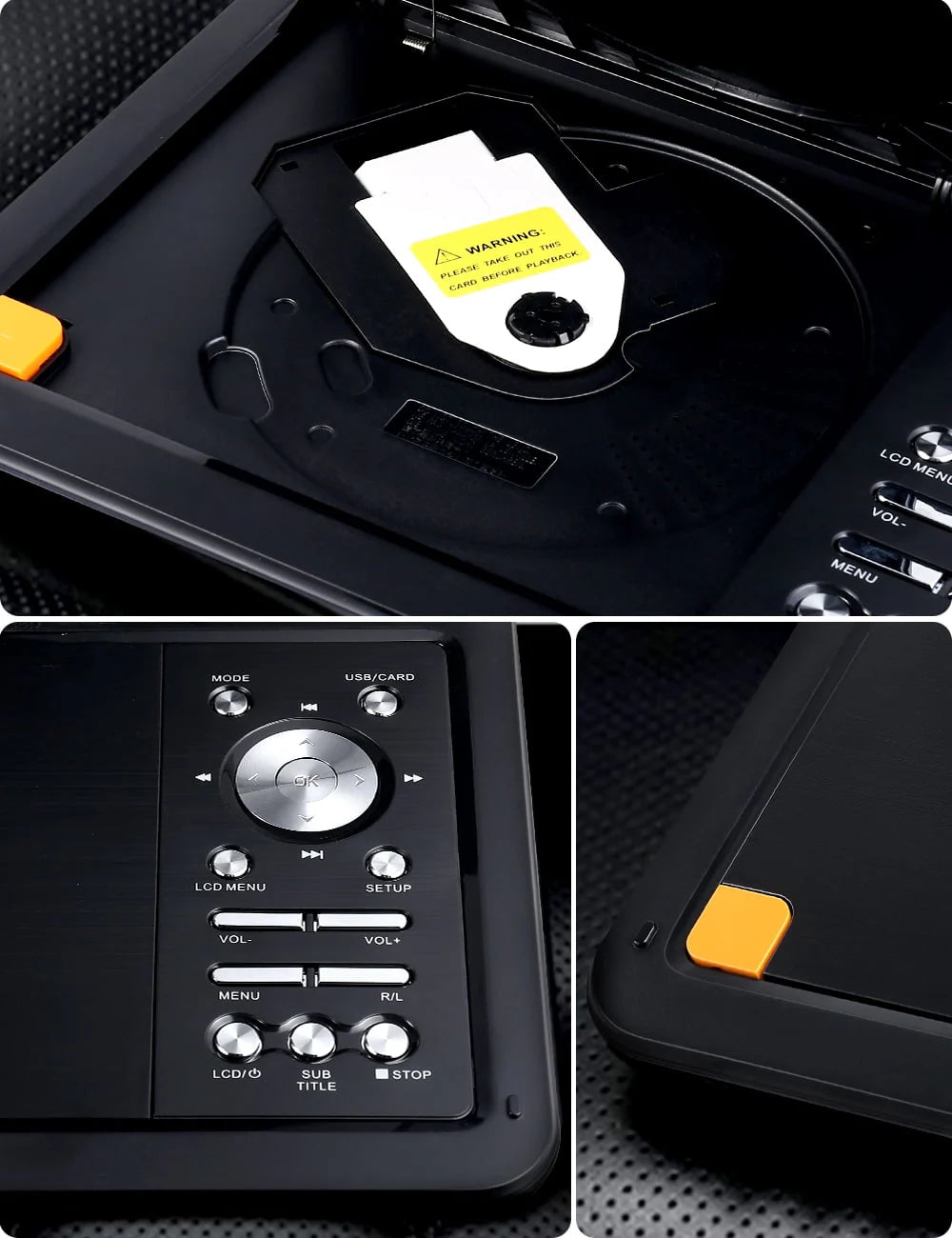 12.5" Portable DVD Player for Car 10.5" HD Swivel Screen Gift for Kids, 6 Hour Rechargeable Battery with Car Charger and AC Adaptor