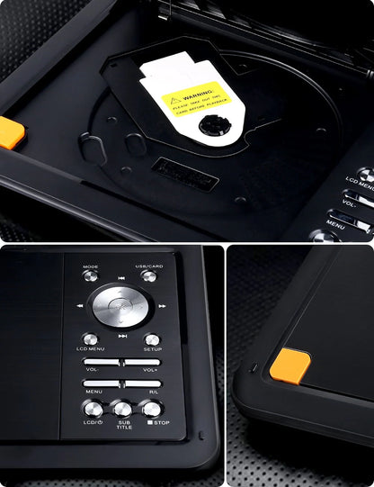 12.5" Portable DVD Player for Car 10.5" HD Swivel Screen Gift for Kids, 6 Hour Rechargeable Battery with Car Charger and AC Adaptor