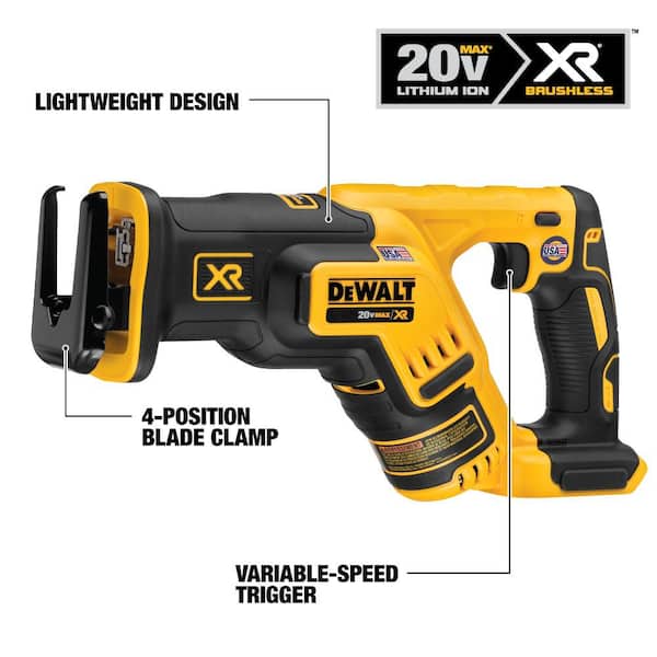 20V MAX XR Cordless Brushless Compact Reciprocating Saw (Tool Only)