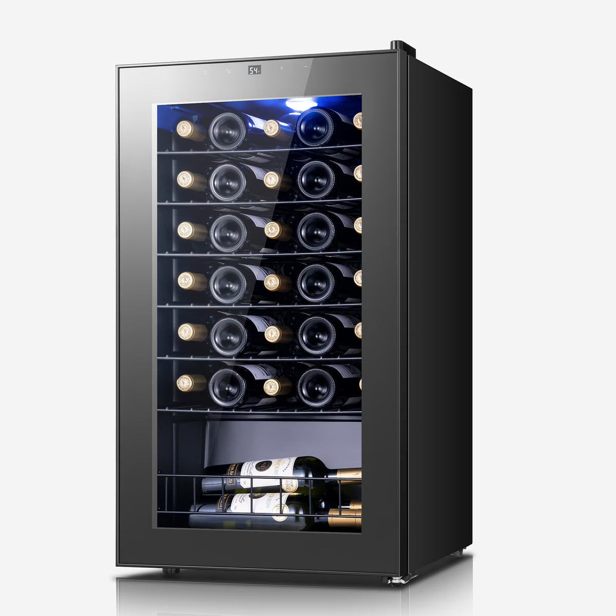 Yeego Wine Refrigerator Cooler, 34 Bottle Small Wine Fridge, Mini Freestanding Wine Cellars for Home, Office
