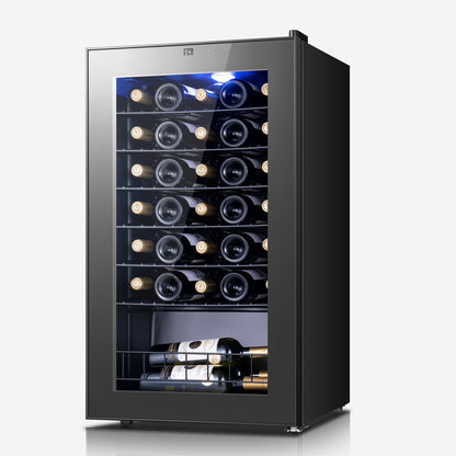 Yeego Wine Refrigerator Cooler, 34 Bottle Small Wine Fridge, Mini Freestanding Wine Cellars for Home, Office