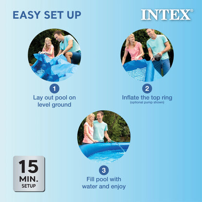 INTEX Easy Set 15ft x 48in Inflatable Pool Set - Filter Pump & Accessories