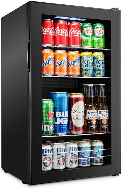 Ivation 101-Bottle Wine Cellar, Freestanding Mini Fridge - Stainless Steel