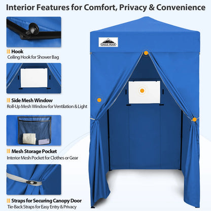 EAGLE PEAK Flex Ultra Compact 4 ft x 4 ft Pop-up Changing Room Canopy, Portable Privacy Cabana