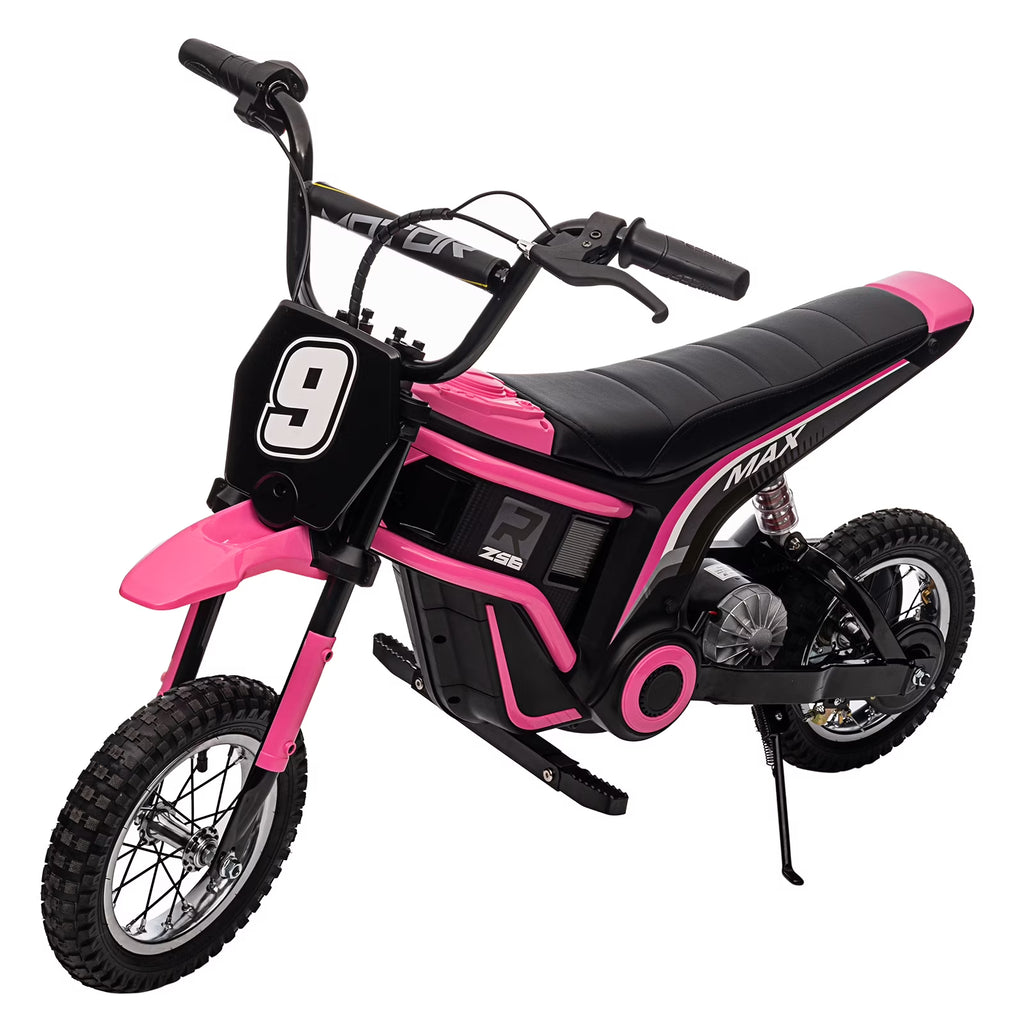 Kids Electric Dirt Bike,Electric-Powered Bike,2 Speed Settings,14.29 MPH Max,All-Terrain Electric Motorcycle for Ages 6-12,High-Speed Electric Dirt Bike for Kids,24V 350W