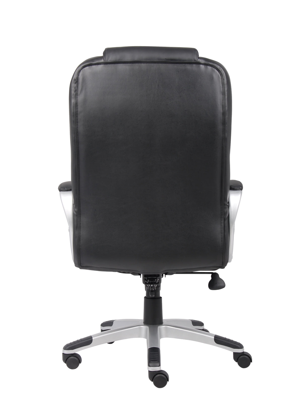 Boss Office Products LeatherPlus Executive Chair with Casters, Black