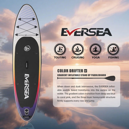 MSEASFREE 10' Inflatable Stand up Paddle Board,with Premium SUP Paddle Board Accessories,Non-Slip Comfort Deck for Youth & Adults