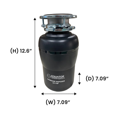 Equator 24 in Dishwasher 14 place + 3/4 HP Garbage Disposer QUIET 51dB 110V