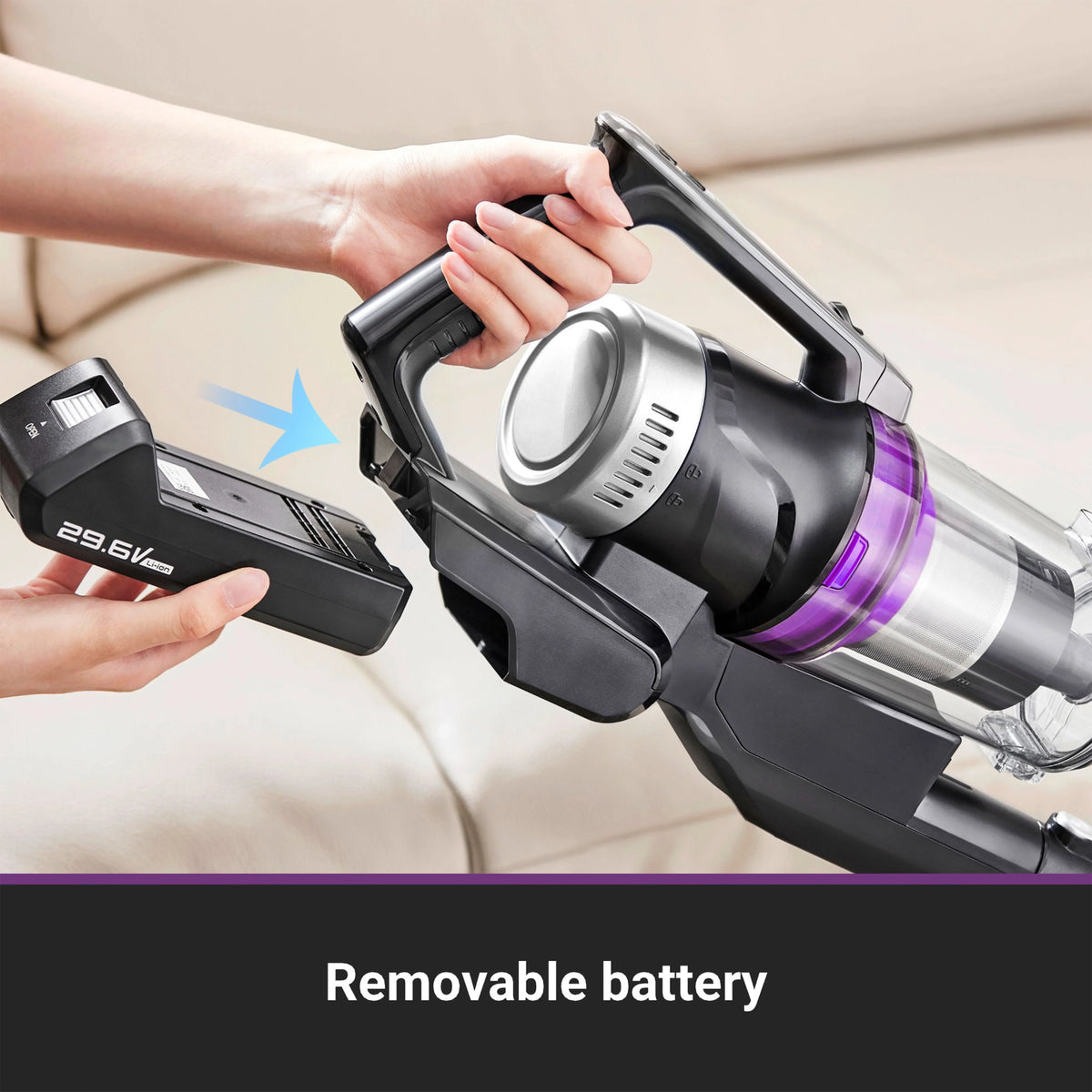 Eureka Stylus Elite Anti-Tangle Cordless Stick Vacuum Cleaner, 60 Minute Runtime, Auto-Empty Dust Station, Pet Hair, Multi-Surface, NEC490SE