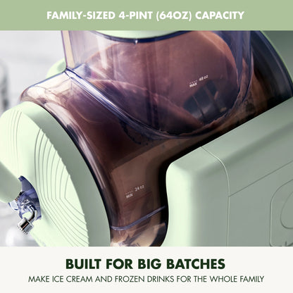 GreenPan Frost 6 Mode, Ice Cream, Frozen Drink, Slushie & Milk Shake Maker, No Freezer Needed, Easy Clean Parts, Gray