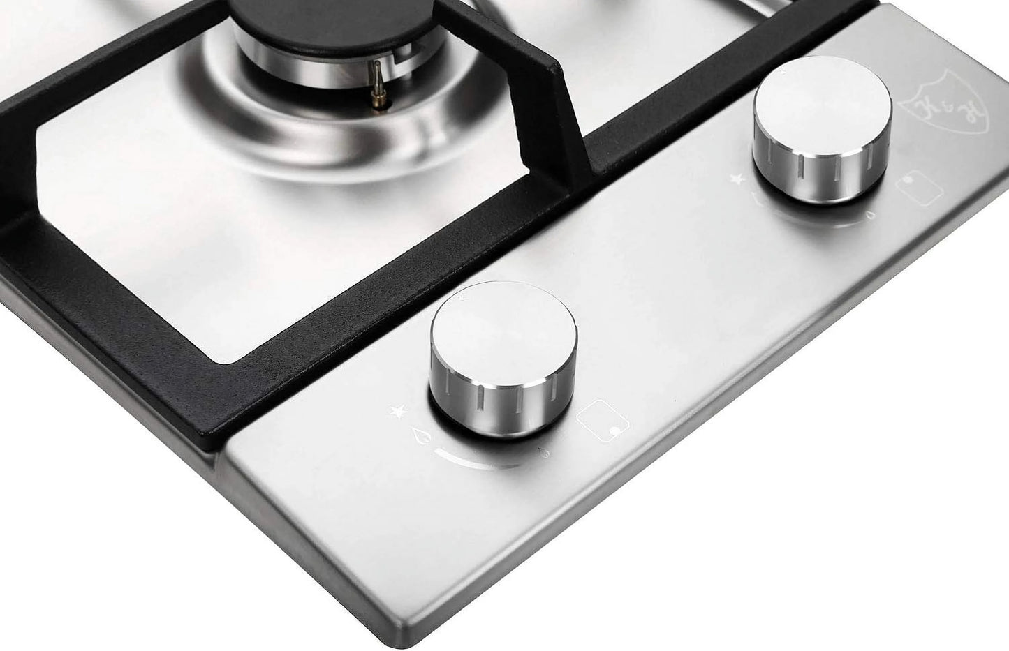 K&H SIGNATURE SERIES 2 Burner 12 Inch LPG/Propane Gas Stove Top Stainless Steel Surface Cast Iron Cooktop UL/ETL Certified 2-SSW-LPG