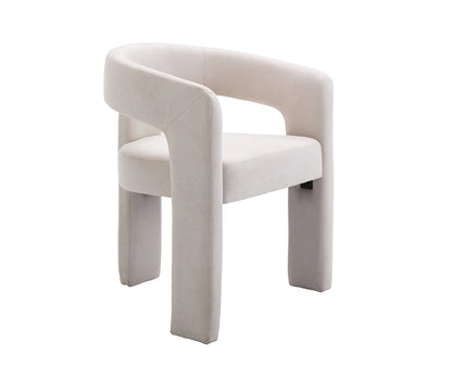 Guyou Modern Sherpa Upholstered Dining Chair, Cute Barrel Side Armchair Kitchen Chair with Armrests and Back for Living Room Dining Room Bedroom, Green
