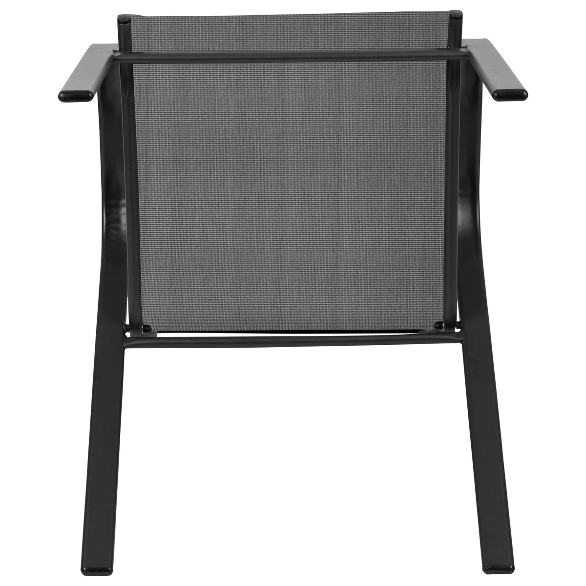 Flash Furniture 5 Pack Brazos Series Brown Outdoor Stack Chair with Flex Comfort Material and Metal Frame