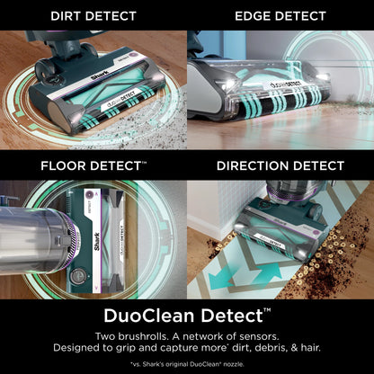 Shark POWERDETECT Upright Vacuum, Pet-Friendly, Two Brushroll System, Powerful Suction, DuoClean Detect, Self-cleaning Brushroll, Odor Neutralizer, LED Lights, AZ4000 Black/Teal