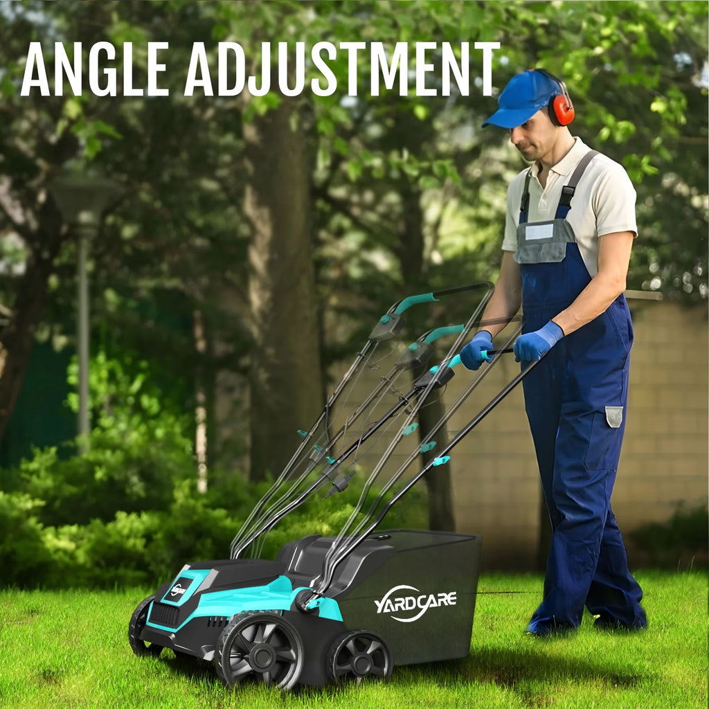 2-in-1 Scarifier and Dethatcher �C Deep Soil Revitalization with High-Torque Motor, Adjustable Depth Control, Dual Safety Switch & Removable 10.5-Gallon Thatch Bag