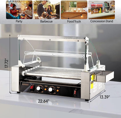 ROVSUN 1050 W 18 Hot Dog Capacity Commercial Hot Dog Roller Grill