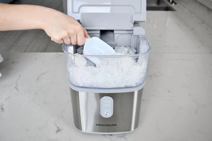 Frigidaire, 33 Lbs. Nugget Ice Maker, Black Stainless Steel, EFIC228