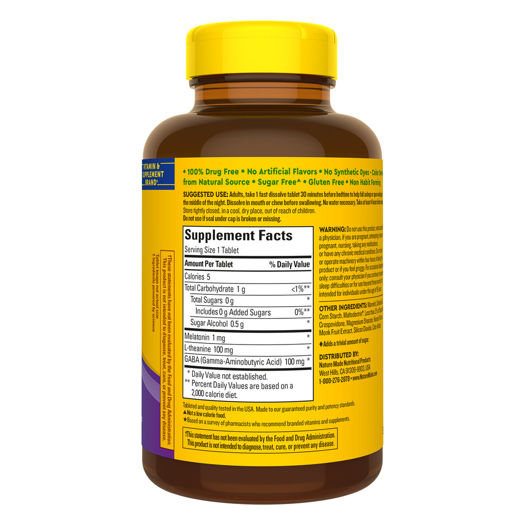 Nature Made Wellblends Back to Sleep, 120 Fast Dissolve Tablets