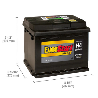 EverStart Maxx Lead Acid Automotive Battery, Group Size H4 / LN1 / 140R 12 Volt, 480 CCA 75RC
