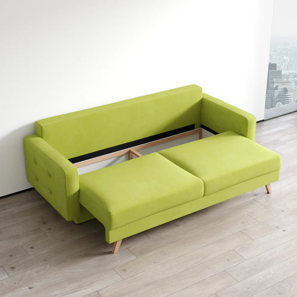 Meble Furniture Vegas Queen Sofa Bed with Storage, Multiple Colors