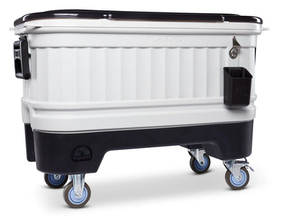 Igloo 125 qt. Party Bar Wheeled Ice Chest, White and Black