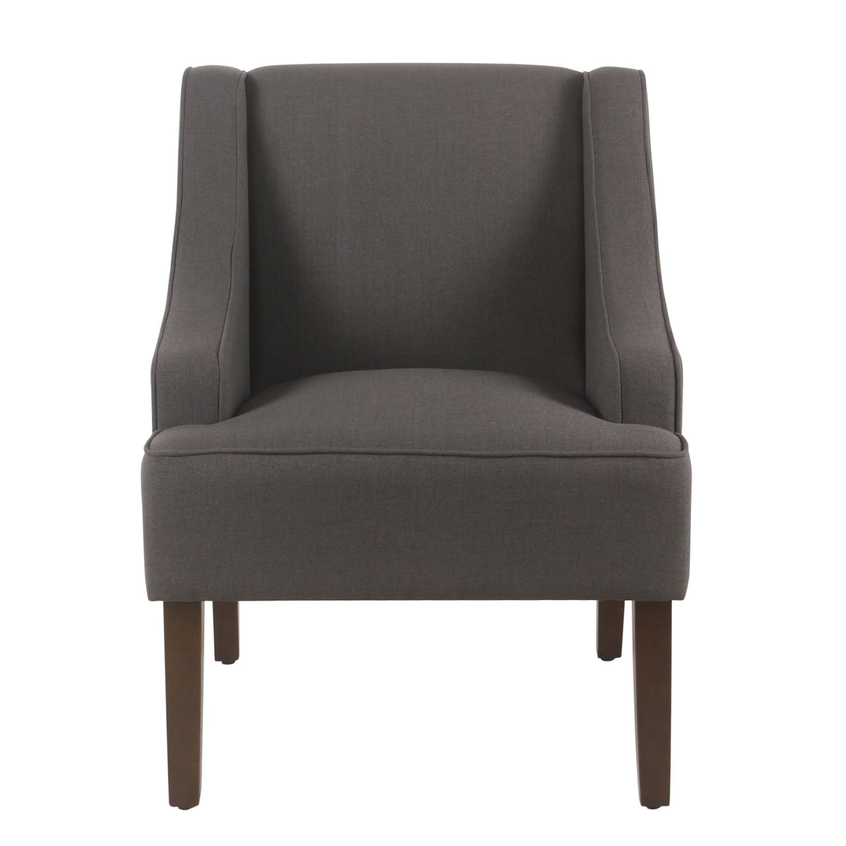 HomePop Classic Swoop Accent Chair - Blue and White Damask