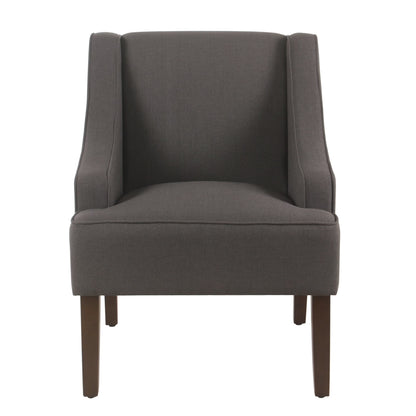 HomePop Classic Swoop Accent Chair - Blue and White Damask