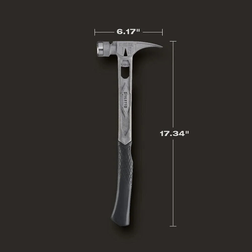 Stiletto TIB15MC 15-oz TIBONE Titanium Hammer Milled Face with Curved Handle