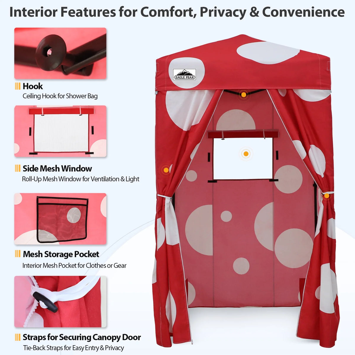 EAGLE PEAK Flex Ultra Compact 4 ft x 4 ft Pop-up Changing Room Canopy, Portable Privacy Cabana