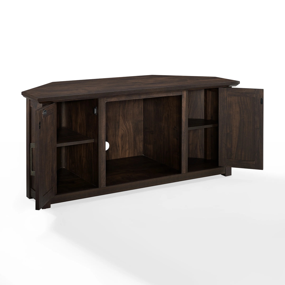 Crosley Furniture Camden 48" Corner Tv Stand Dark Walnut