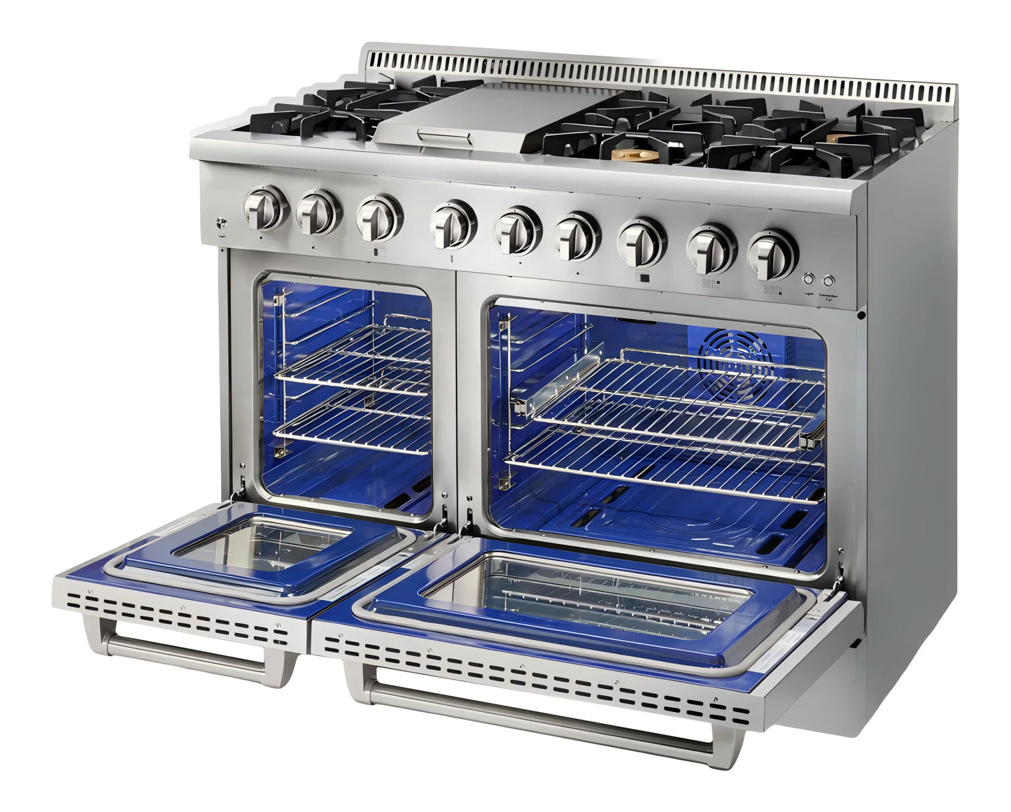 36 In. 6.0 Cu. Ft. Gas Freestanding Range with 6 Sealed Burners Gas Cooktop, Cast Iron Grates and Primary Convection Oven In Stainless Steel